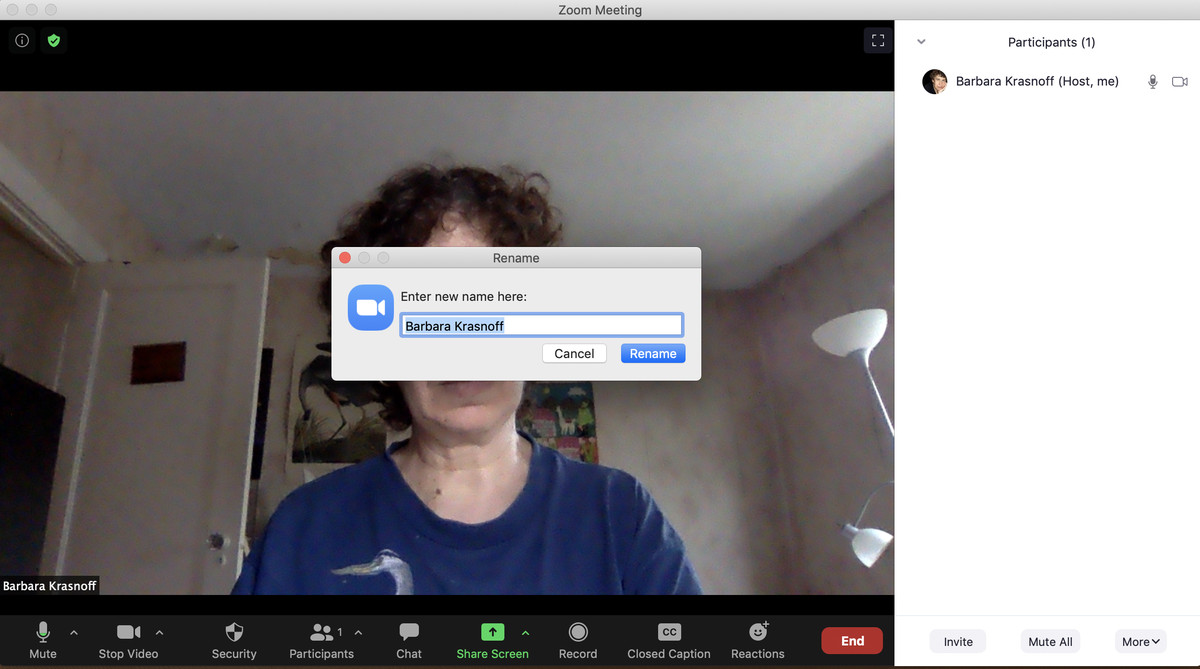 Just type in your name to change it.