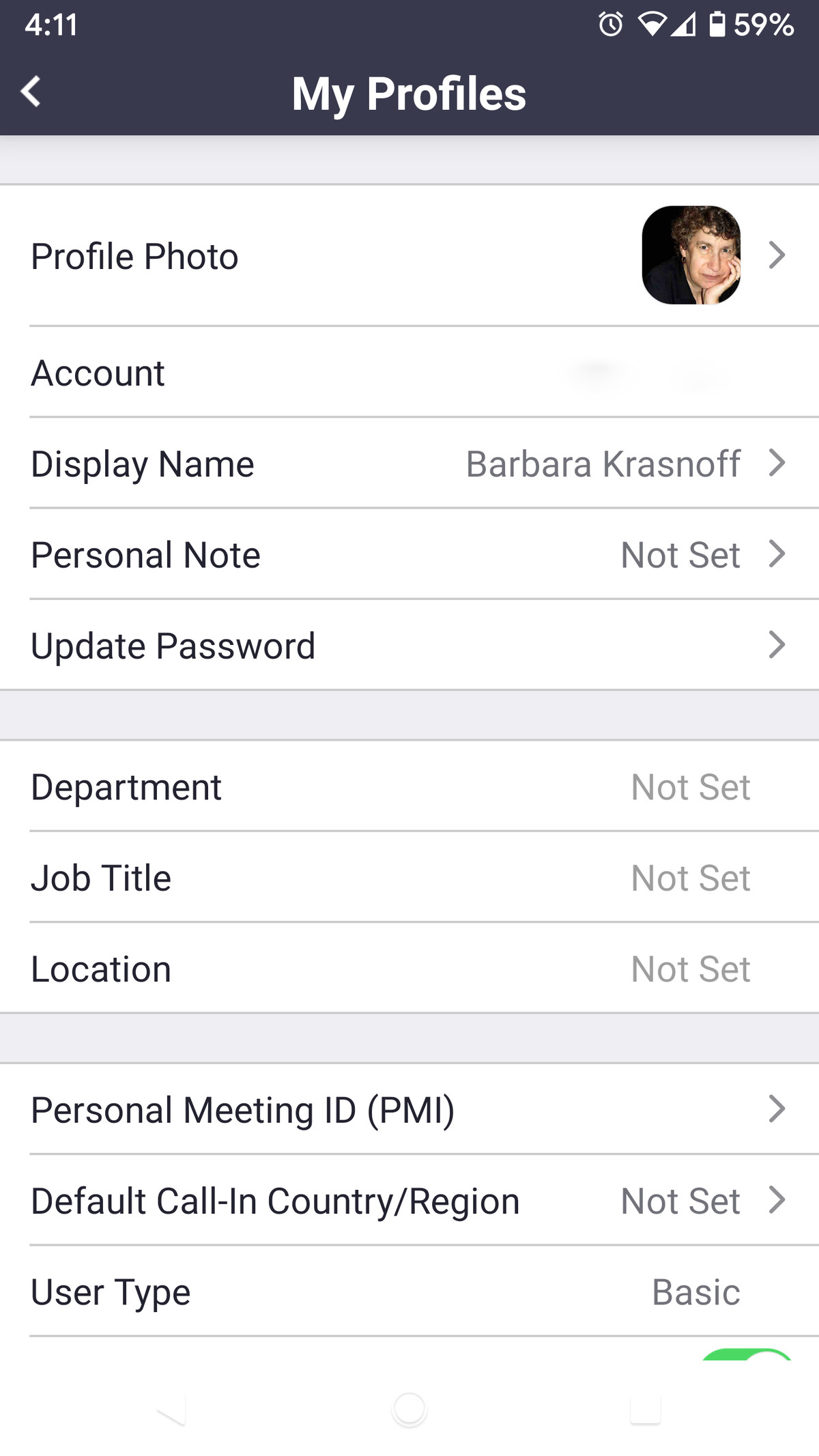 Select “Profile Photo” or “Display Name.”