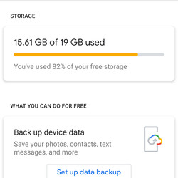 <em>To begin, tap on “Set up data backup”</em>