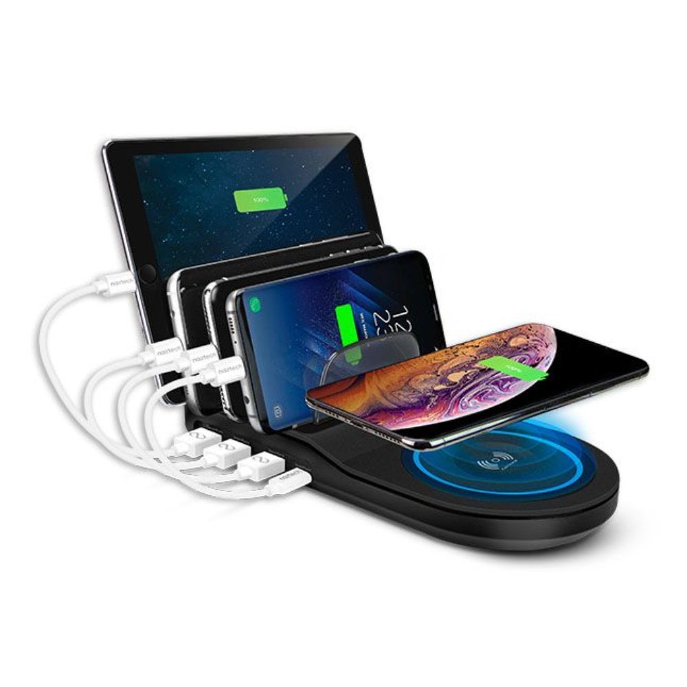 Naztech Wireless Power Hub 5: Qi-Enabled + 4 USB Ports