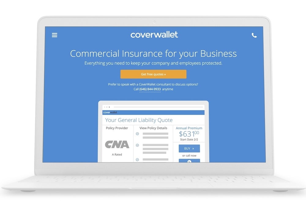 CoverWallet Business Insurance tool