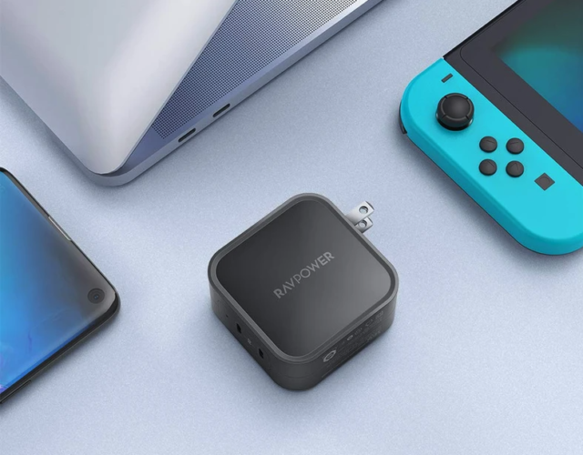 The RAVPower RP-PC128 offers two USB-C PD ports capable of 90W charging in a nicely compact design.