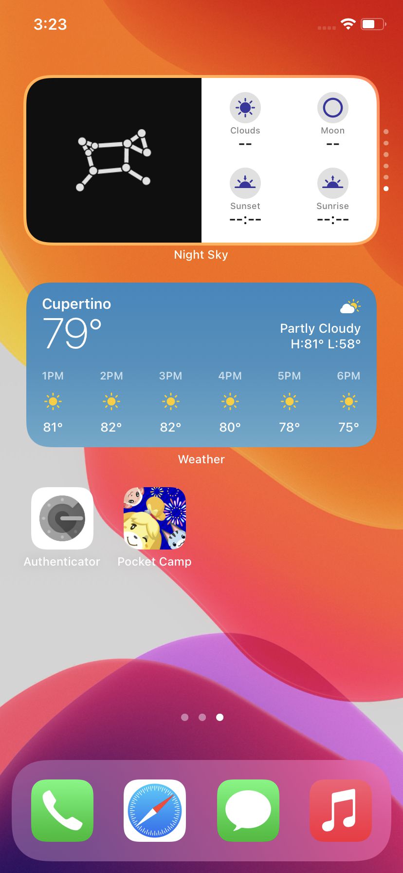 You can stack your widgets (notice the dots at the right side of the stack)