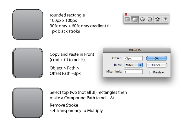 beveled icon vectors