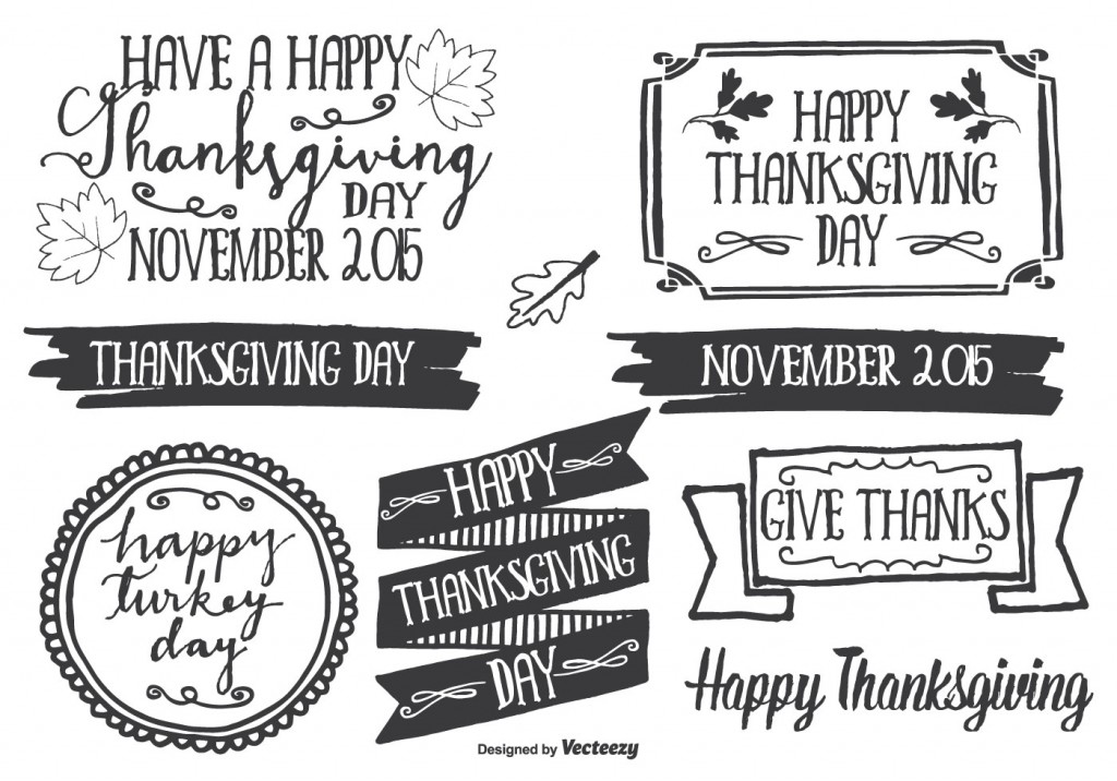 vector-hand-drawn-style-thanksgiving-label-set