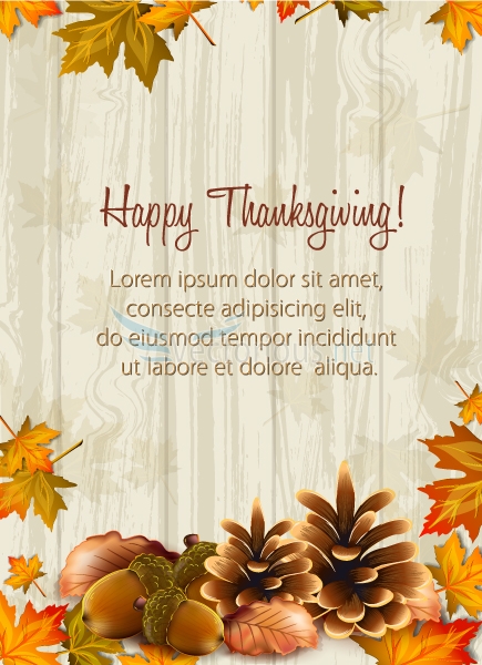 Invitation thanksgiving vector