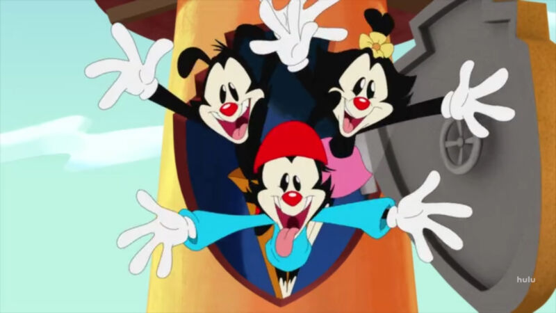 Promotional image for Hulu's reboot of Animaniacs.