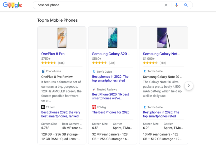 SERPs now show major data that satisfies the search query