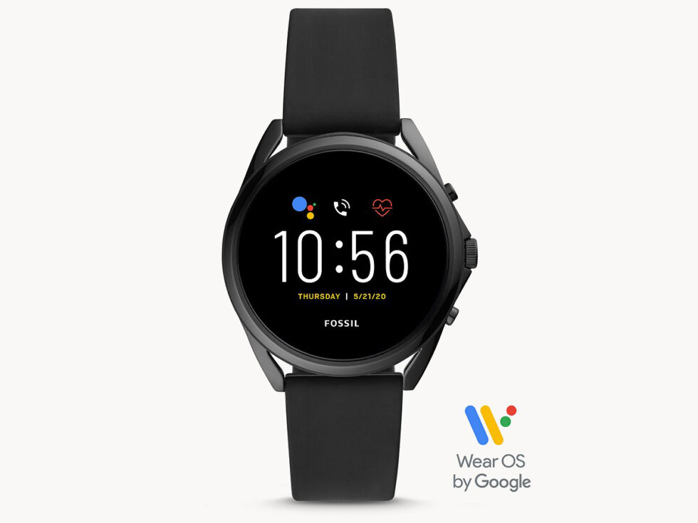 The Fossil Gen 5 LTE, a Wear OS smartwatch announced in 2021 with the same CPU as a smartwatch from 2014.