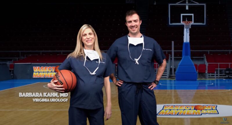 Virginia urologists with a slam-dunk vasectomy campaign.
