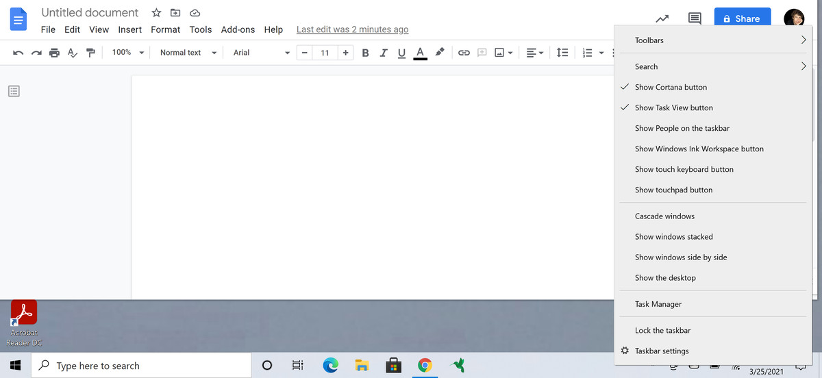 Click on “Show touch keyboard button” 
