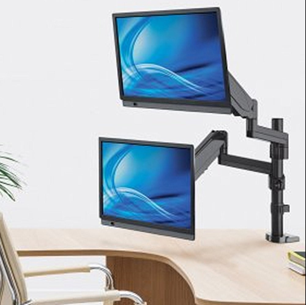 Universal Gas Spring Dual Monitor Mount