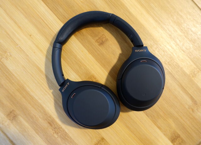 Sony's excellent WH-1000XM4 noise-canceling headphones.