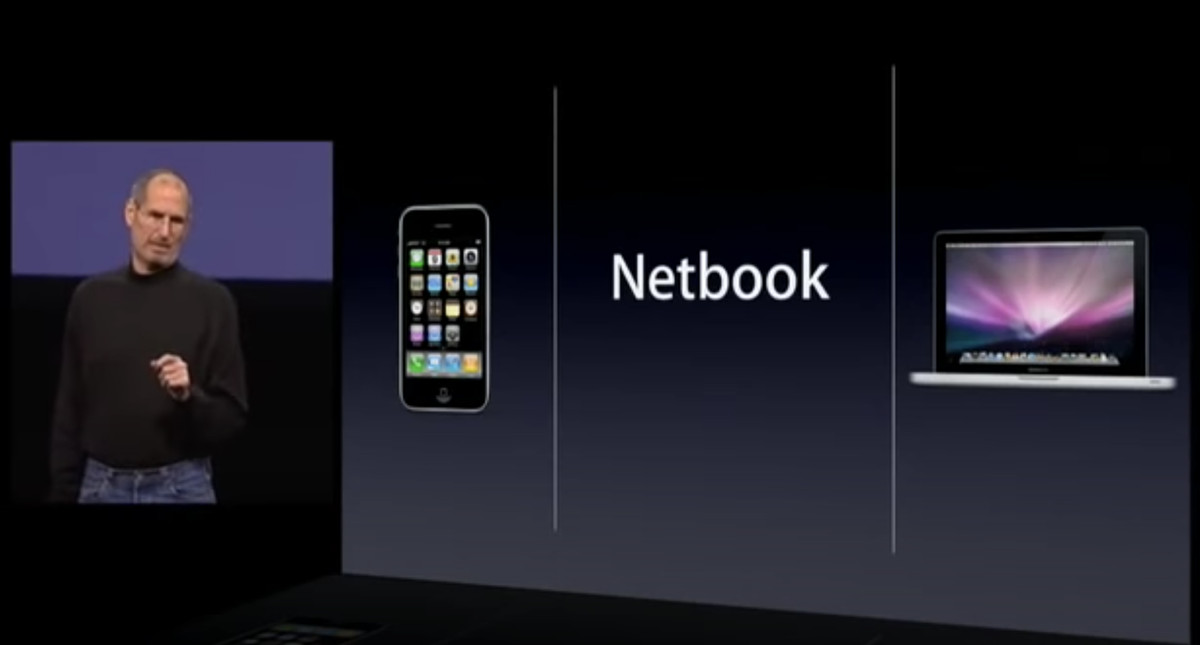 Steve Jobs looking forlorn about netbooks in 2010