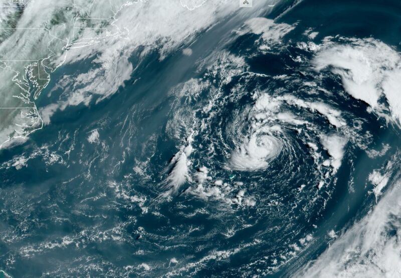 Subtropical Ana forms in the Atlantic on Saturday morning.