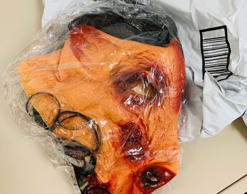 A bloody pig mask mailed to cyberstalking victims by then-eBay employees.