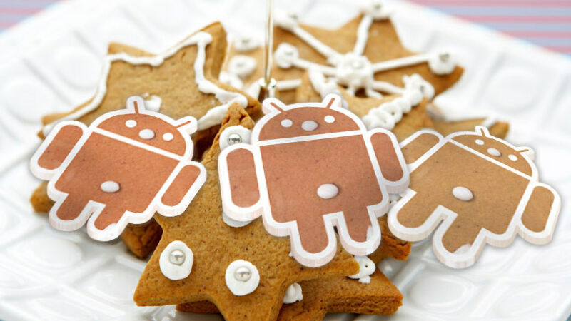 Delicious gingerbread Android cookies. 