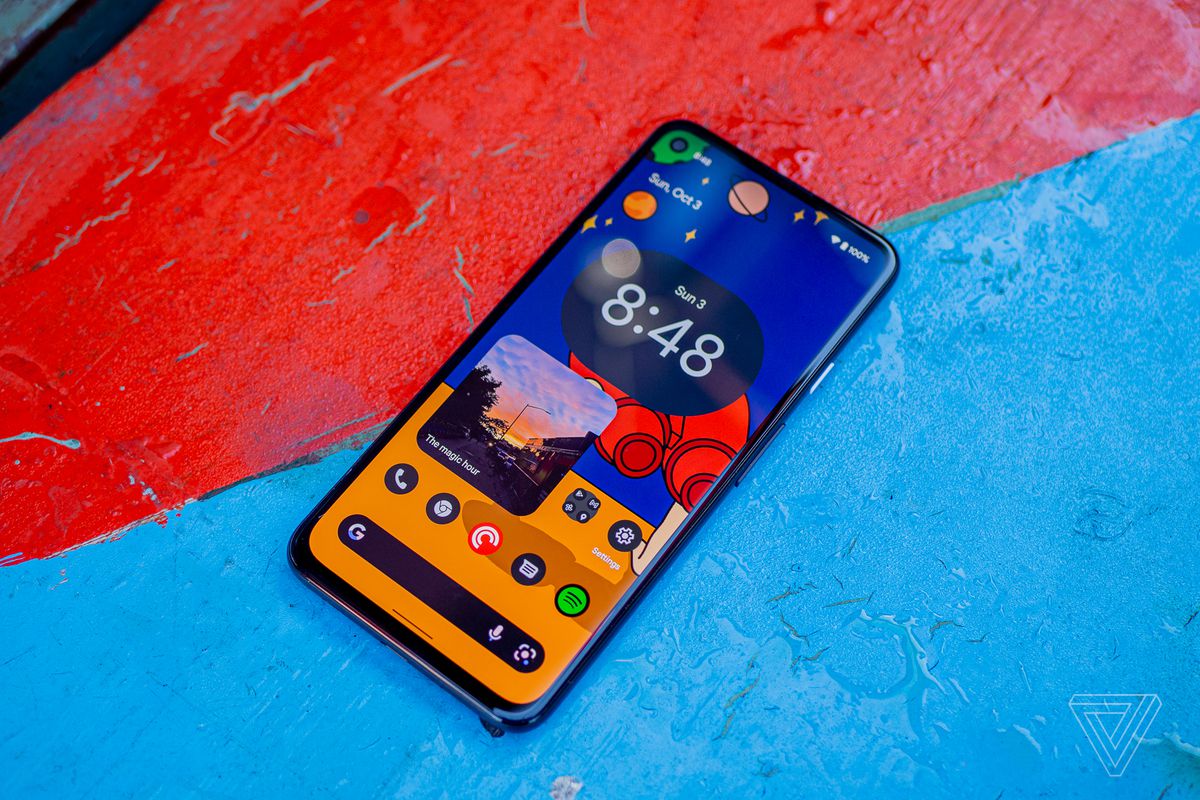 Android 12 beta running on a Pixel 4A 5G