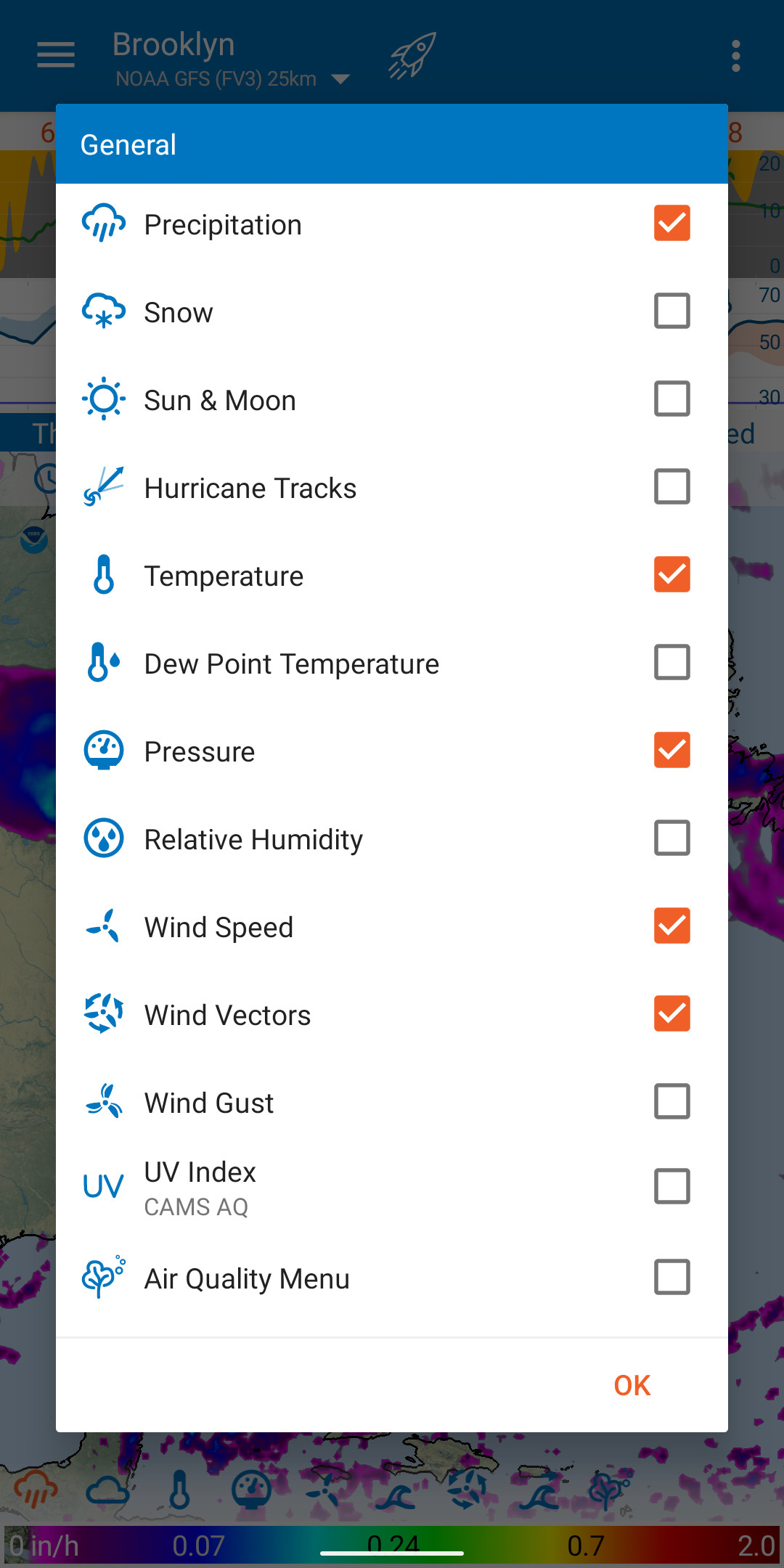 FlowX lets you adjust the data that it shows.