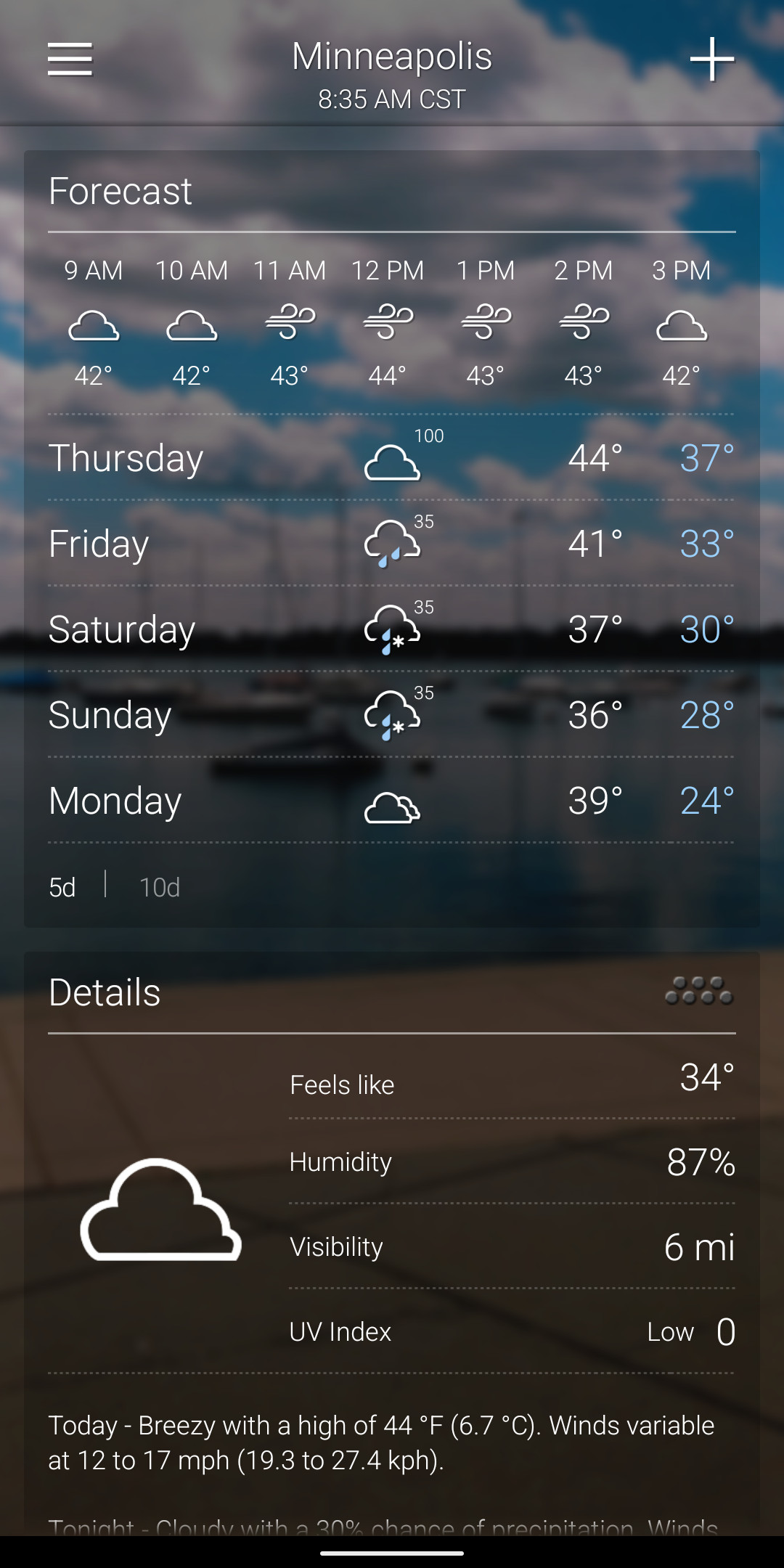 Scroll down for the week’s weather and other data.