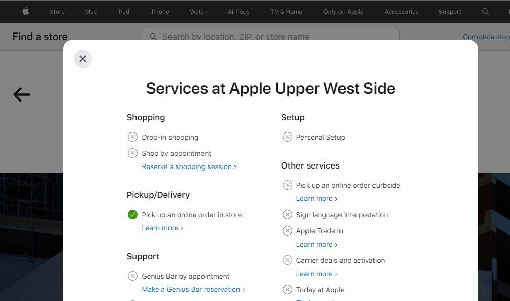 Services at Apple Upper West Side