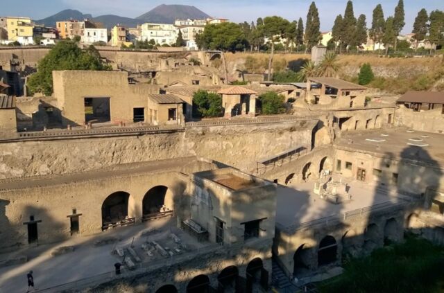 The archaeological ruins of Herculaneum.