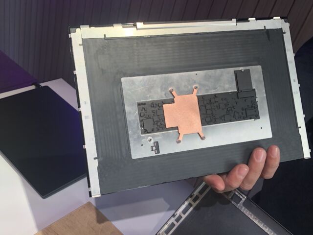 Behind the Concept Luna PC's display.