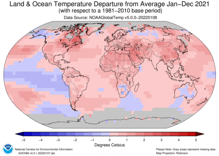 2021 obeyed physics, was one of the warmest years on record