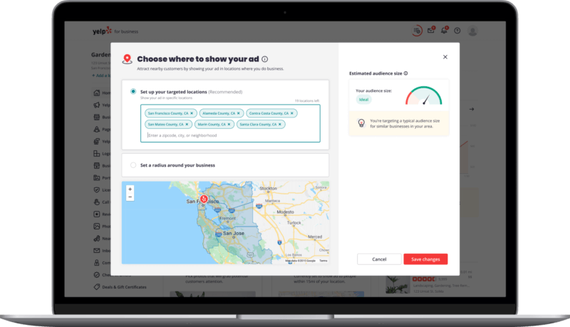 Custom Location Targeting in Yelp