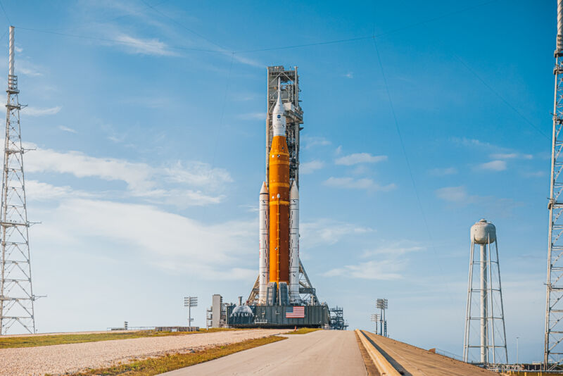 The Space Launch System rocket will be back to the Vehicle Assembly Building this week.