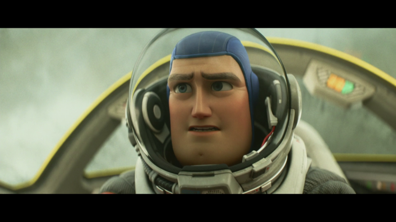 This Buzz Lightyear is supposed to be the "real-life" version of the character, which the real-life humans in <em>Toy Story</em> saw before buying the cuter toy version of the Buzz character. Still with me? Yes, this week’s new Pixar film is weird.”><figcaption class=