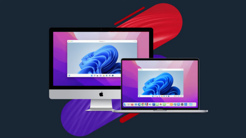 A marketing splash image for Parallels Desktop 18, from the company's YouTube video about the release.