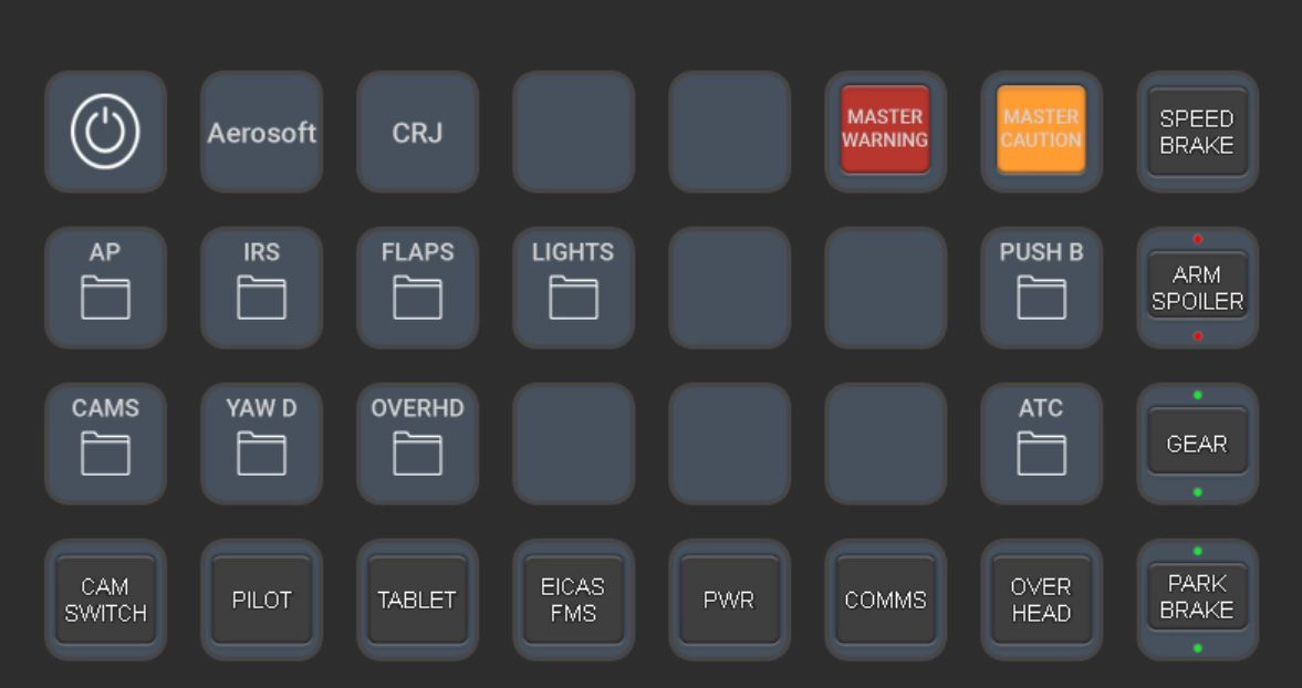 A screenshot of Microsoft Flight Simulator buttons on a Stream Deck.