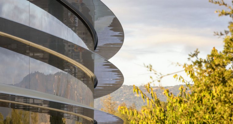 A building at Apple Park, the company's Cupertino, California, HQ.