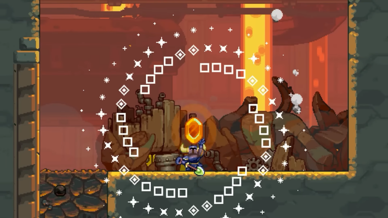 Dig deeply enough in <em>Shovel Knight Dig</em>, and you’ll find trippy treasure just like this.”><figcaption class=