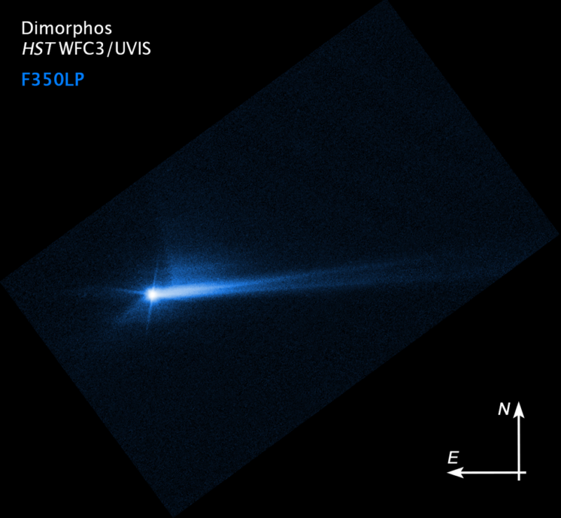 Image of a blue streak across a dark field.