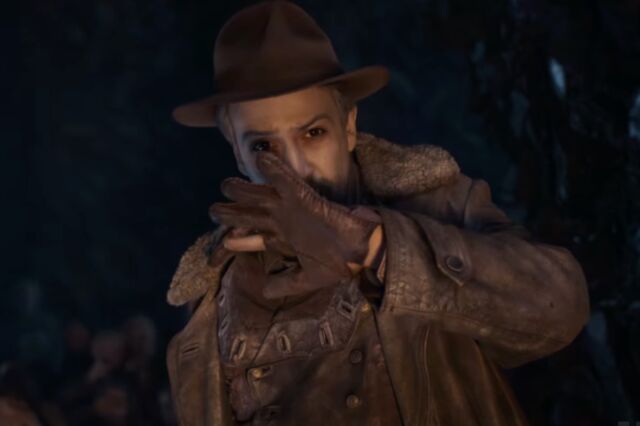 The late lamented Lee Scoresby (Lin-Manuel Miranda) spots a familiar face in the underworld.