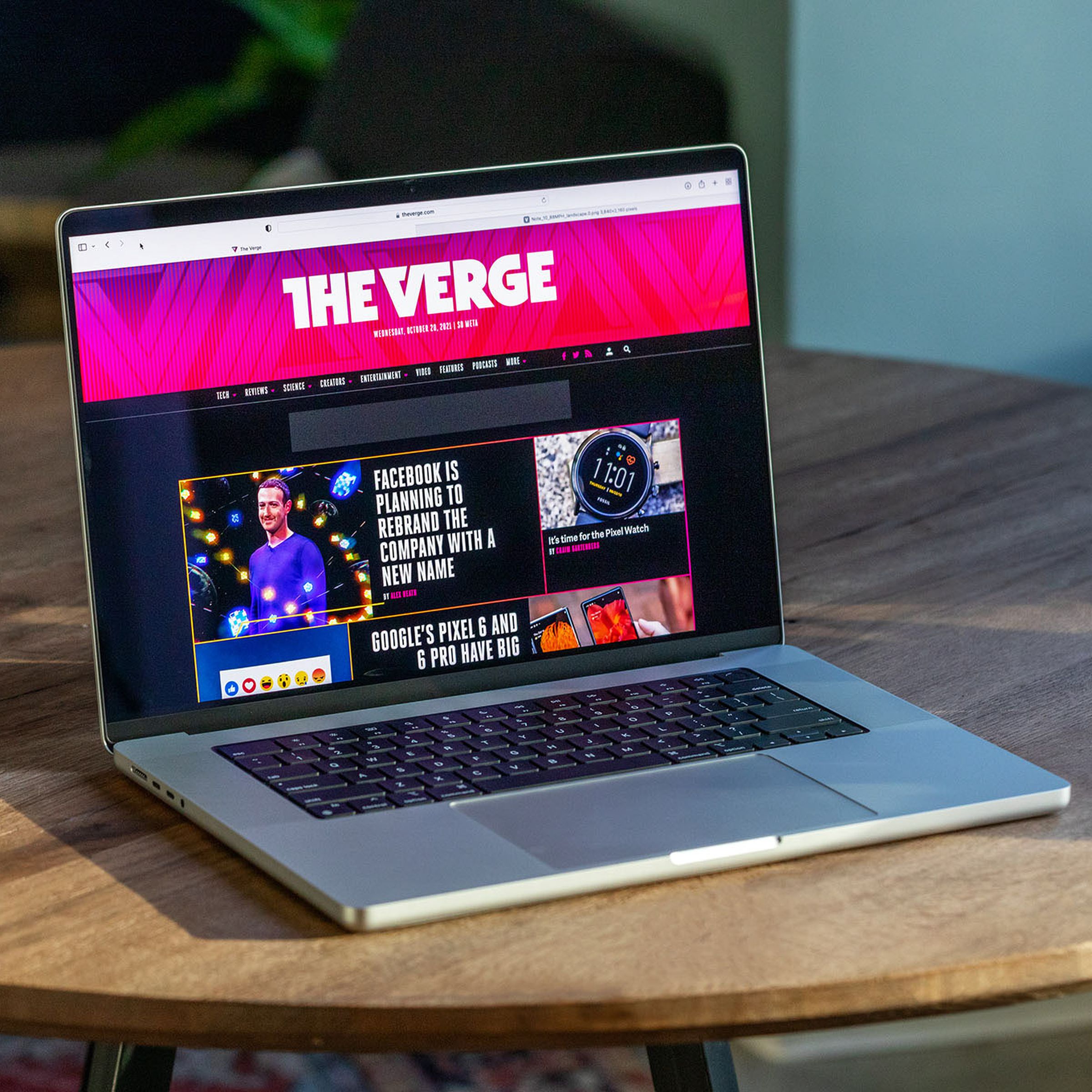 The new 16-inch MacBook Pro on a table