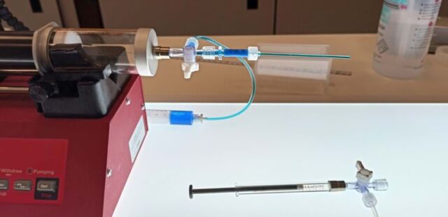 Oxford physicists injected air into syringes filled with silicon oil to build a mathematical model for squeezing ketchup out of a bottle