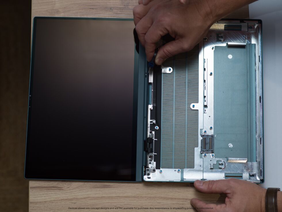 Removing the screen.