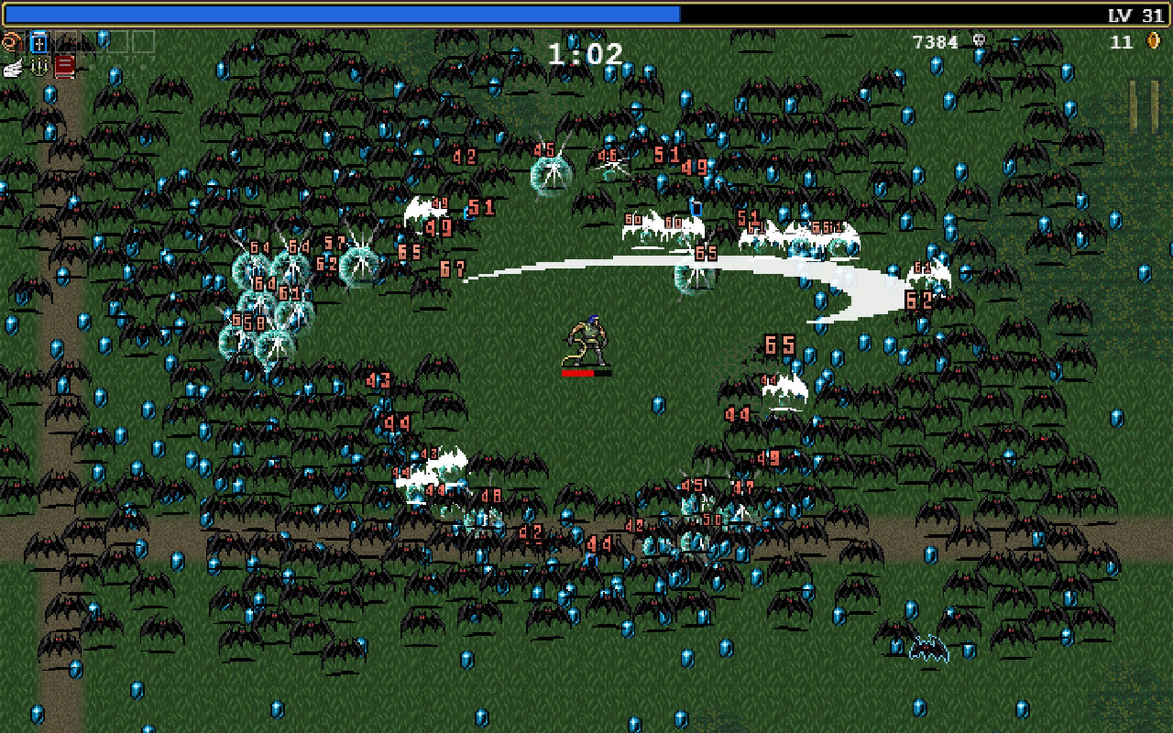 Video game image showing people on a large field.