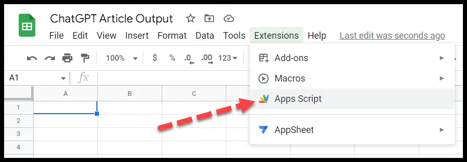 ChatGPT API - Google Sheets extension