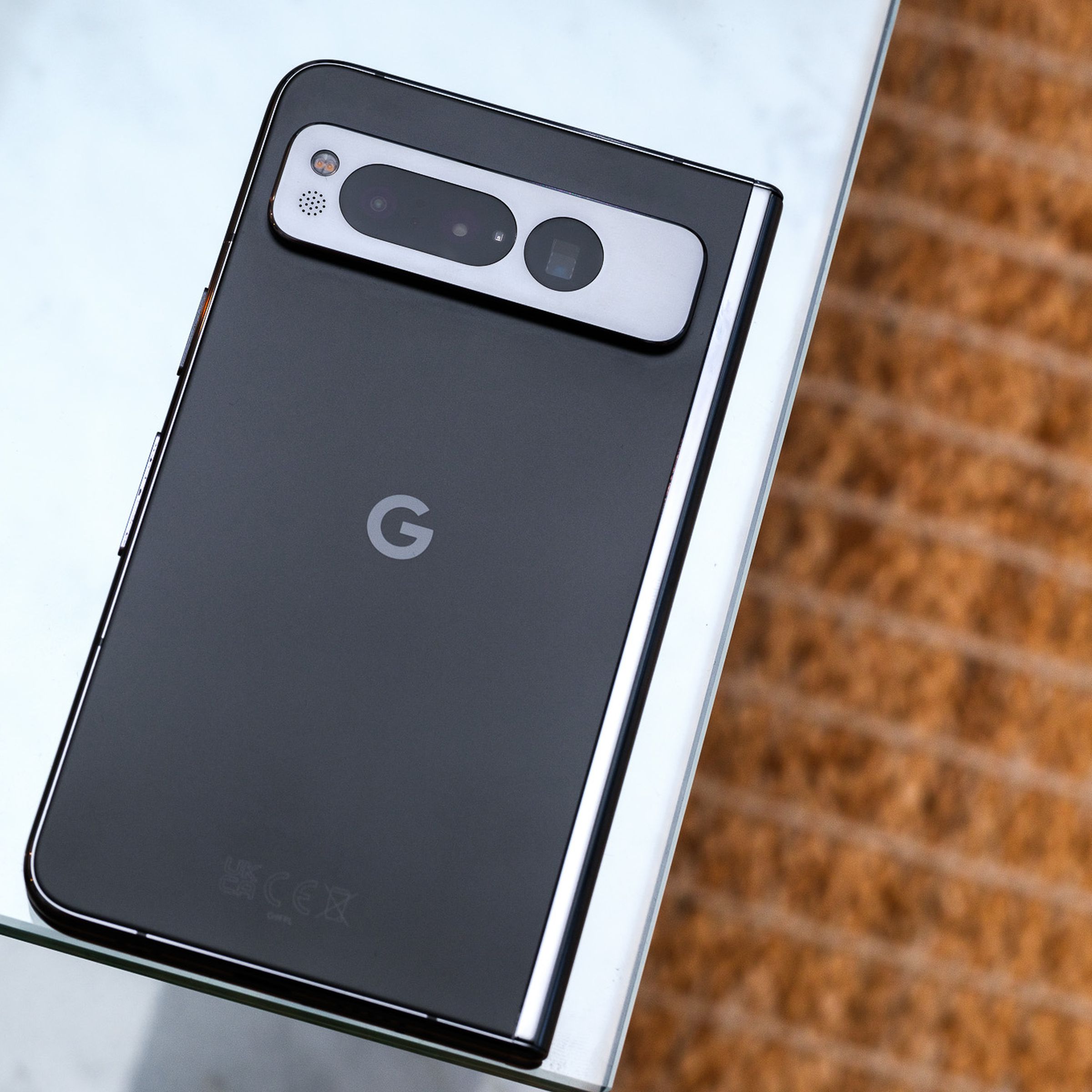 A photo of Google’s Pixel Fold smartphone.