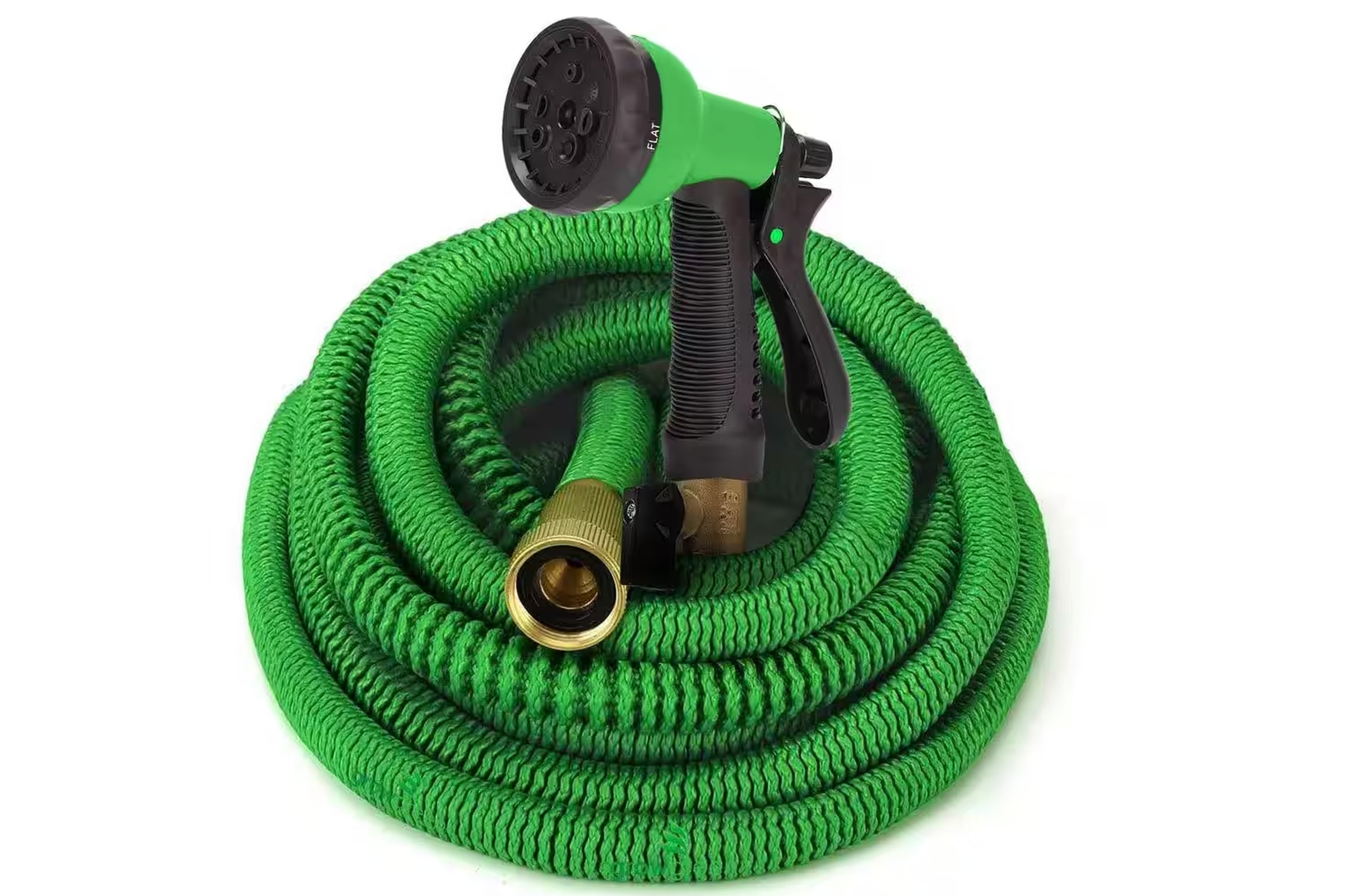 Coiled garden hose