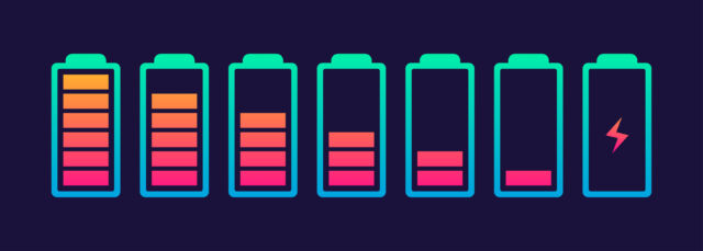 Vector battery symbol.