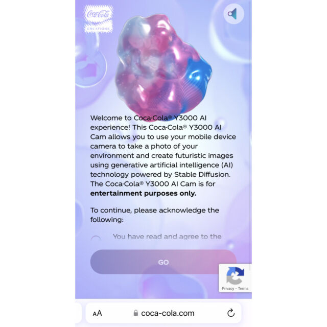 Coca-Cola mentions that the Y3000 AI Cam is powered by Stable Diffusion on its website.