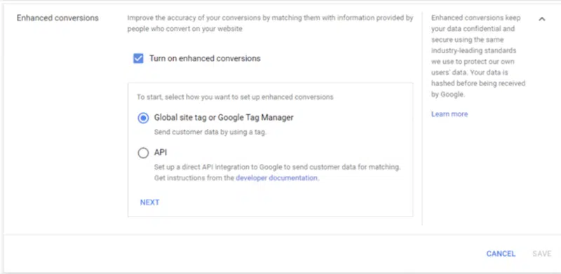 Turn On Enhanced Conversions Google Ads