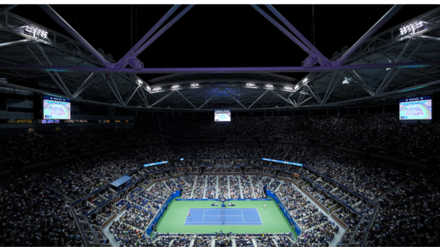 The tech giant uses the tennis event, The Masters, Wimbledon and other high-profile outings to let decision makers try out its new toys.