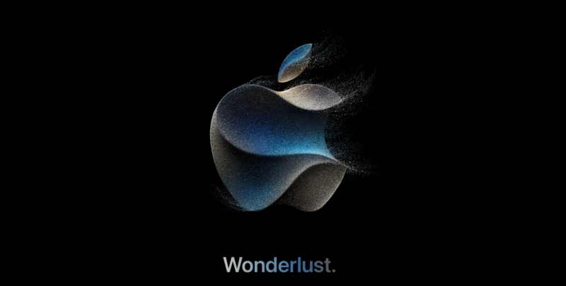 An Apple logo accompanied by the word