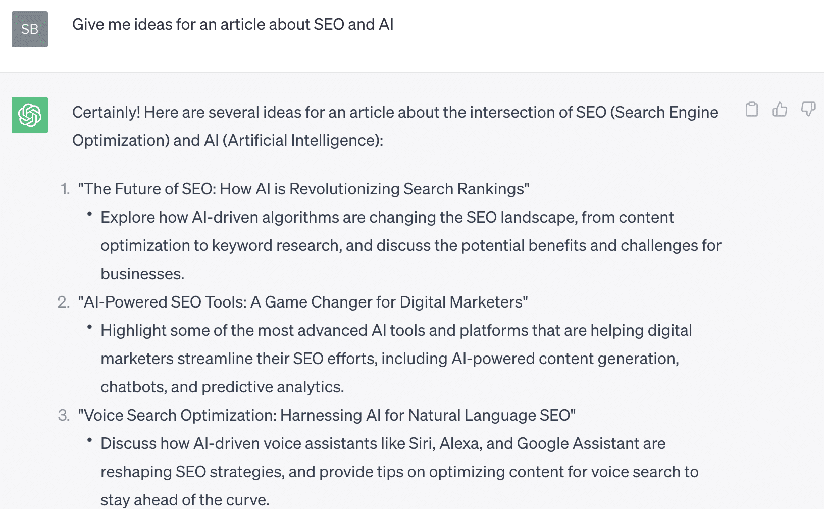 Chatgpt Ideas Article Seo Ai